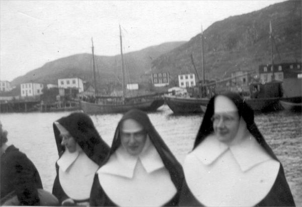 518: l-r Srs. Anita, Clarissa and Philippa departing Red Island.  - Daughters of James Reddy &amp;amp; Mary Anne Murphy